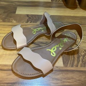 Qupid slip on sandals.